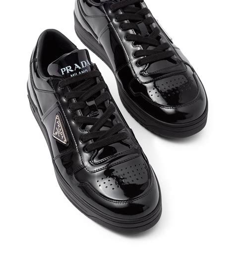 prada trainers patent|Black Downtown Patent Leather Sneakers .